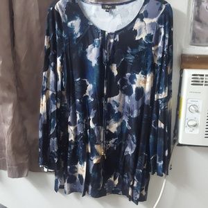 Long bell sleeve tunic top